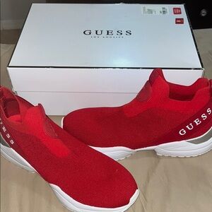 Guess Vibrant Red Slip-On Shoes